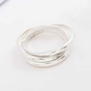 3 Band Silver Russian Wedding Ring