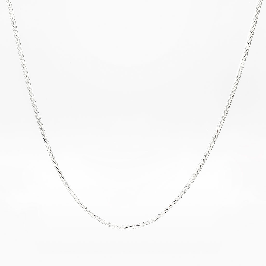 Shiny Silver Rope Chain Necklace - Sterling-Silver