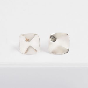 Concave Square Stud Earrings