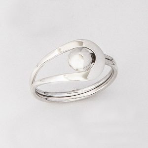 Silver Single Ball Ring