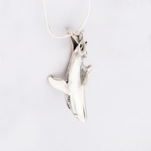 Solid Silver Shark Pendant