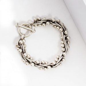 Spratling Inspired Peppercorn Spiral Bracelet