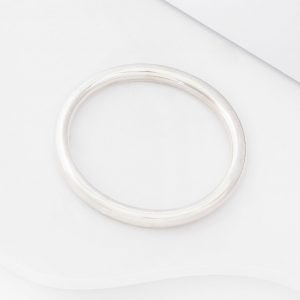 Sterling Silver Chunky Rounded Bangle
