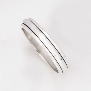 Sterling Silver Rounded Spinner Stress Ring